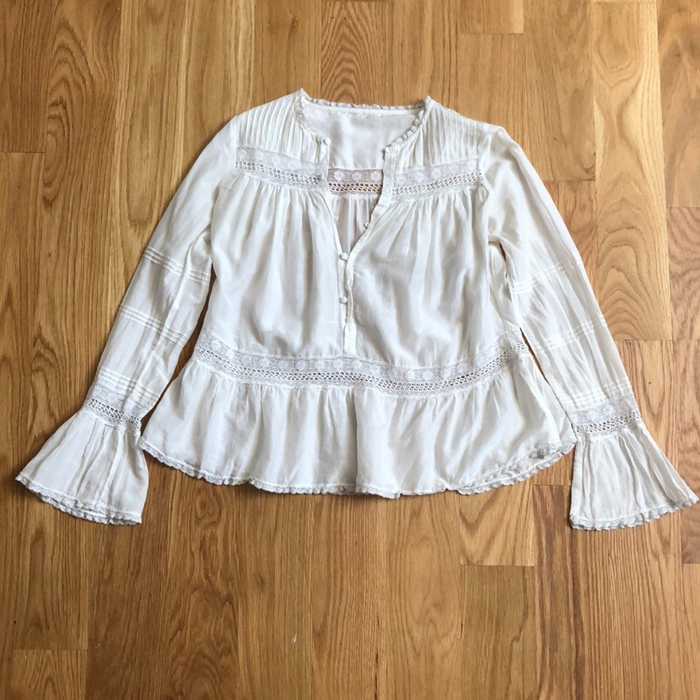 Vintage silk/cotton lace blouse